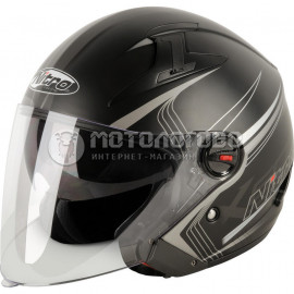 Шлем полулицевик Nitro x600 tetra black/guN..