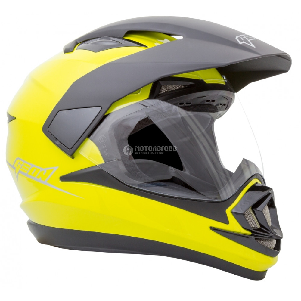 Шлем GEON 714 Дуал-спорт Trek Yellow
