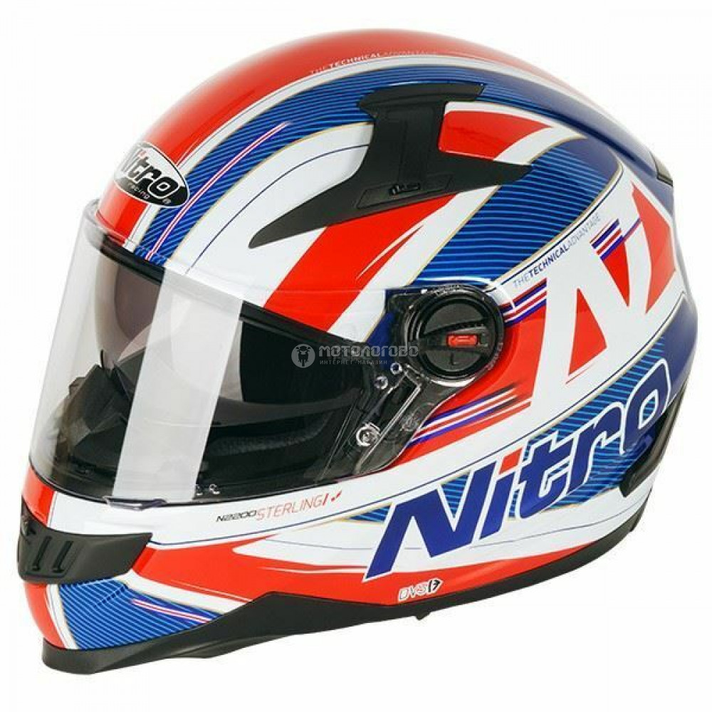 Шлем Nitro N2200 sterling blu/wht/red