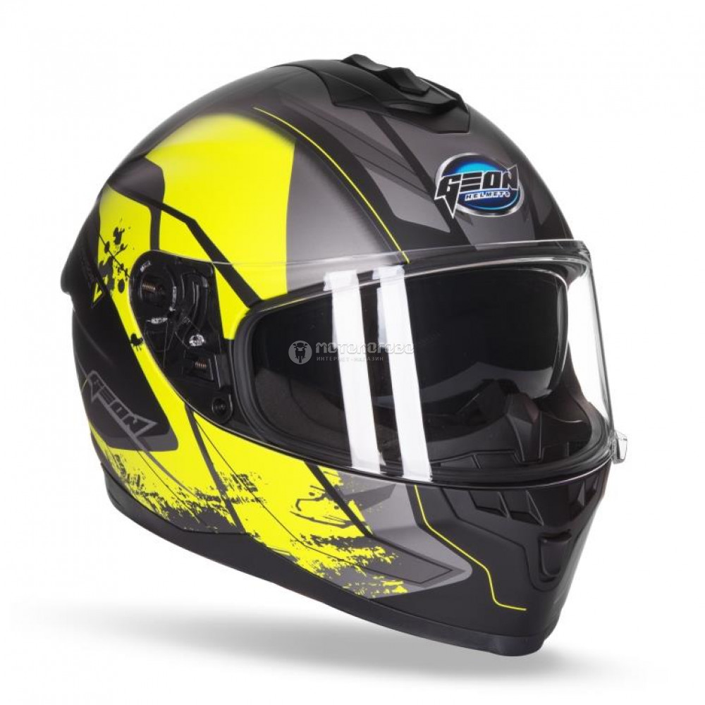Шлем GEON 967-2 AIR+ Интеграл с очками Yellow/Black